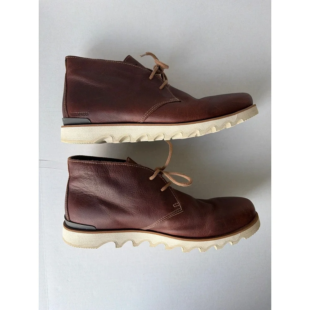 Sorel Kezar‎ Chukka Waterproof Leather Boots Mens 13 Brown